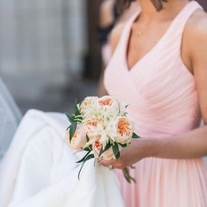 David’s Bridal mesh bridesmaid W10974 Sz 16